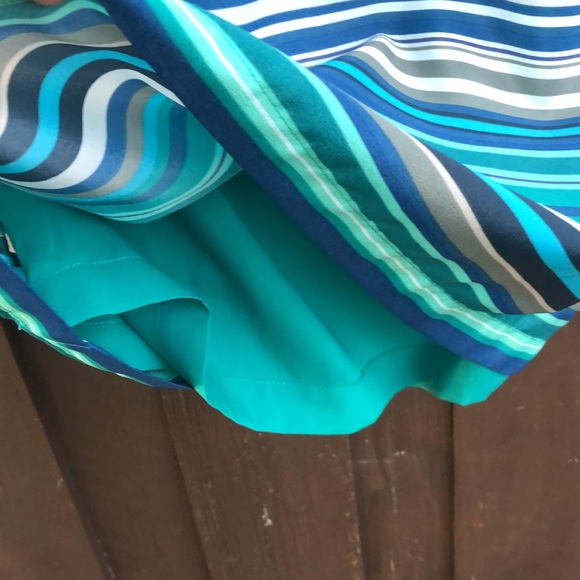 LOFT green and blue striped dress - Picture 5 of 7